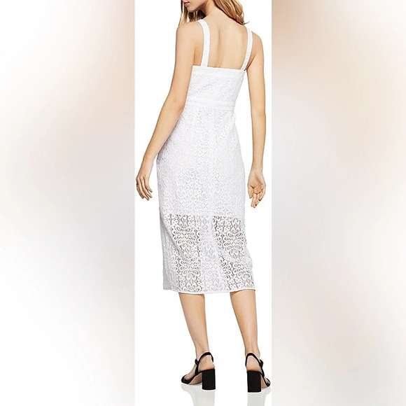 NWT BCBGeneration White Lace Midi Dress Size 2 - Picture 3 of 12